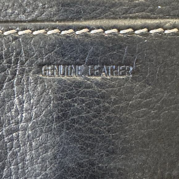 Fossil Black Pebbled Leather Bi Fold Wallet Check Book Credit Cards Coins Zipper - Picture 4 of 12